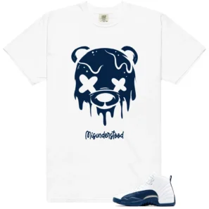 French Blue 12s 2025 Drippy Bear Graphic Shirt