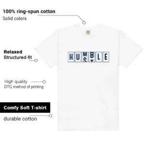 French Blue 12s 2025 Hustle Humble Match Shirt features