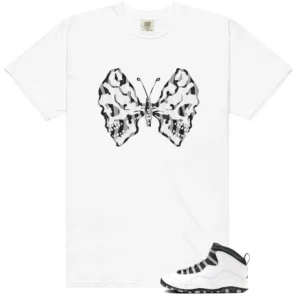 Jordan 10 Steel Butterfly Skulls Matching Tees