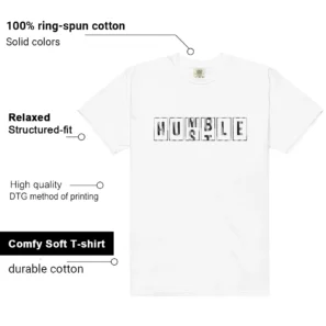 Jordan 10 Steel Hustle Humble Match Shirt features