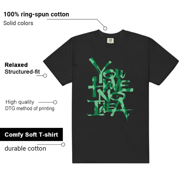 No Idea Shirt to match Air Max 95 Big Bubble Black Green Shock features