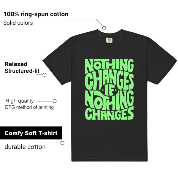 Nothing Changes Shirt to match Air Max 1 Essential Green Strike features