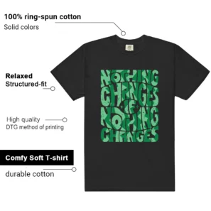Nothing Changes Shirt to match Air Max 95 Big Bubble Black Green Shock features