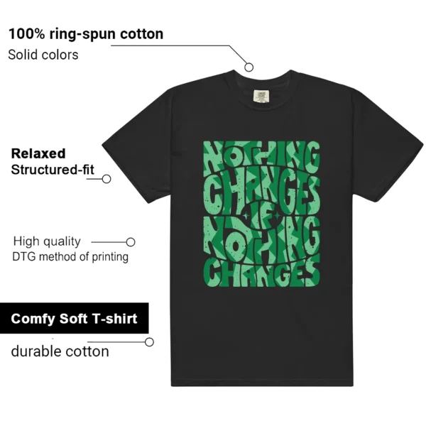 Nothing Changes Shirt to match Air Max 95 Big Bubble Black Green Shock features