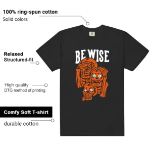 Shattered Backboard 1s 2025 Be Wise Graphic Shirt features