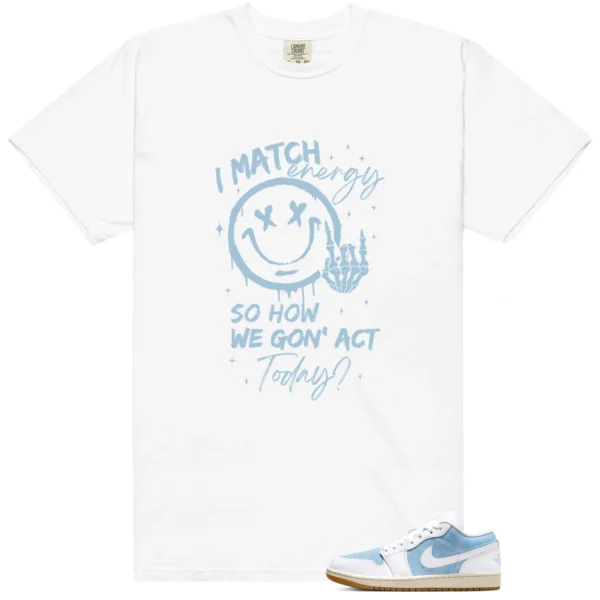 Shirt To Match WMNS Worn Blue 1s Match Energy Graphic