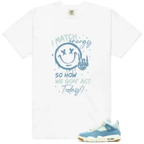 Shirt To Match WMNS Worn Blue Denim 4s Match Energy Graphic