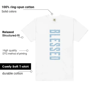 WMNS Worn Blue 1s Blessed Match Shirt features