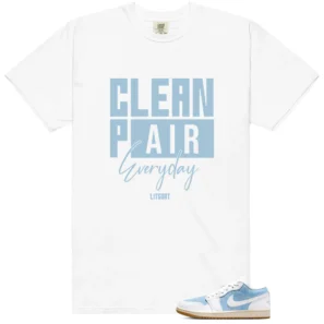 WMNS Worn Blue 1s Clean Pair Match Shirt