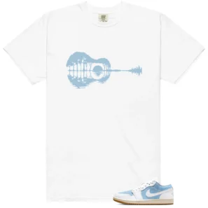 WMNS Worn Blue 1s Guitar Matching Tees