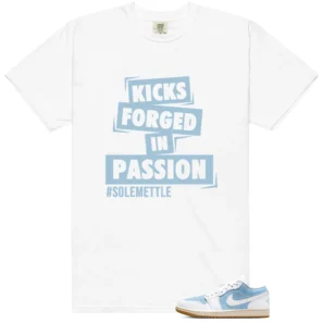 WMNS Worn Blue 1s Passion Kicks Graphic Shirt