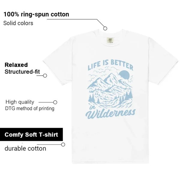 WMNS Worn Blue 1s Wilderness Shirt features