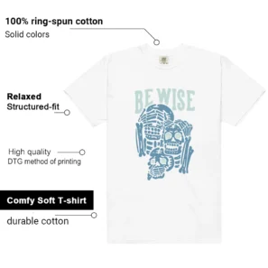 WMNS Worn Blue Denim 4s Be Wise Graphic Shirt features