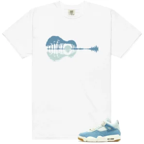 WMNS Worn Blue Denim 4s Guitar Matching Tees