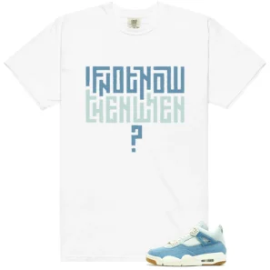 WMNS Worn Blue Denim 4s Motivational Graphic Shirt