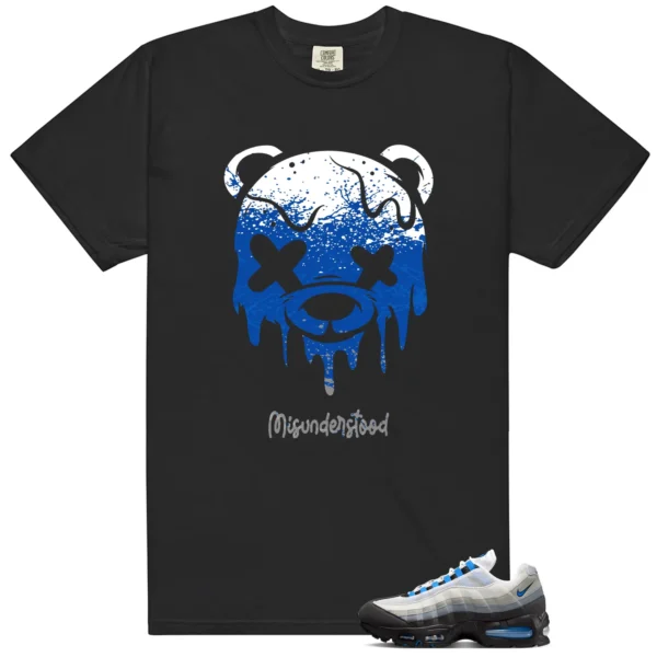 Air Max 95 Blue Spark Drippy Bear Graphic Shirt