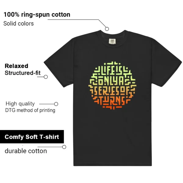 Air Max Plus Lemon Venom Life Turns Graphic Shirt features