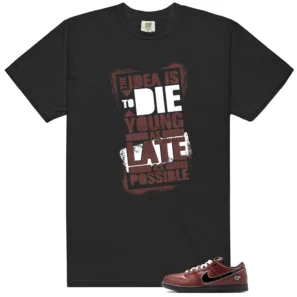 Dunk Low x Limosine Skateboards Die Young Matching Tees