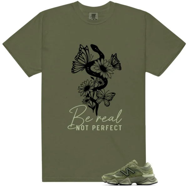 NB 9060 Dark Olivine Green Be Real Shirt