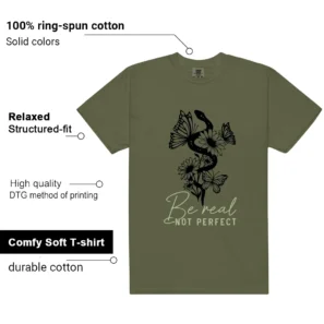 NB 9060 Dark Olivine Green Be Real Shirt features