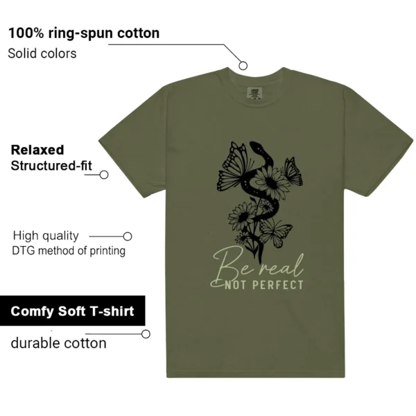 NB 9060 Dark Olivine Green Be Real Shirt features
