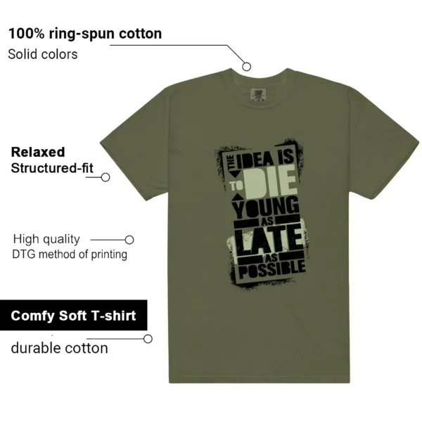 NB 9060 Dark Olivine Green Die Young Matching Tees features