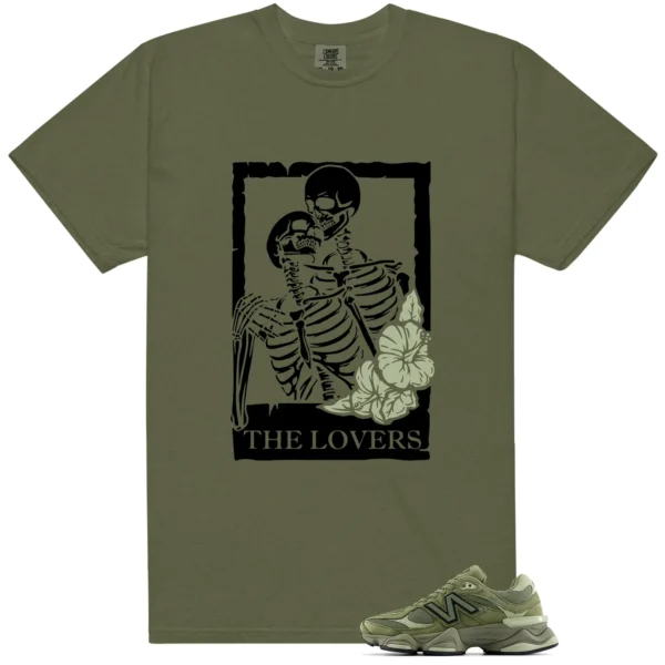 NB 9060 Dark Olivine Green Lovers Matching Tees