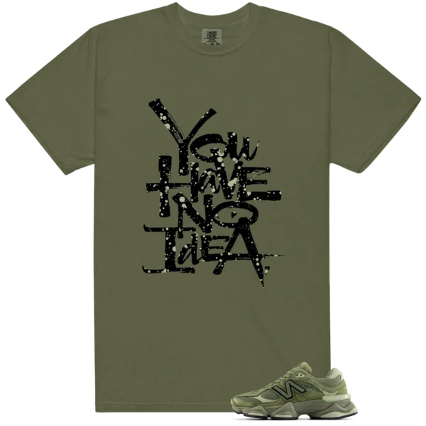 No Idea Shirt to match NB 9060 Dark Olivine Green