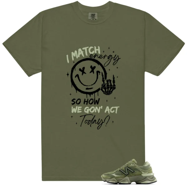Shirt To Match NB 9060 Dark Olivine Green Match Energy Graphic