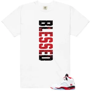 Fire Red Black Tongue Blessed Match Shirt