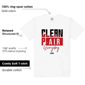 Fire Red Black Tongue Clean Pair Match Shirt features