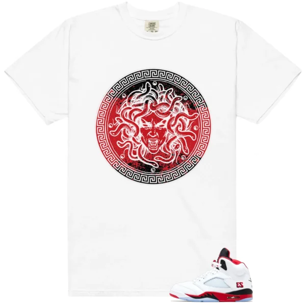 Fire Red Black Tongue Medusa Matching Shirt
