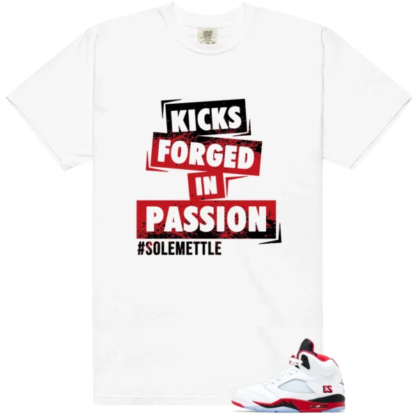 Fire Red Black Tongue Passion Kicks Graphic Shirt