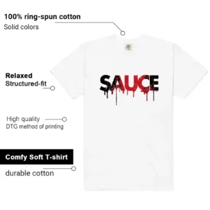 Fire Red Black Tongue Sauce Matching Shirt features