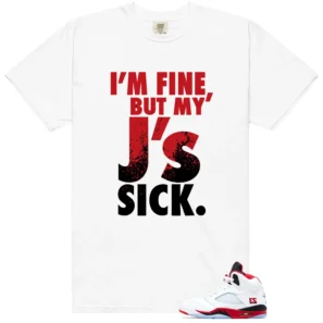 Fire Red Black Tongue Sick J's Matching Tees