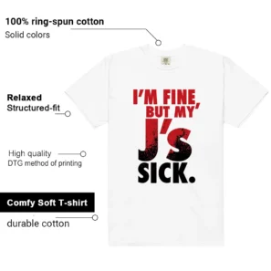 Fire Red Black Tongue Sick J's Matching Tees features