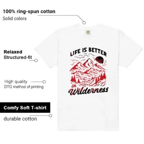 Fire Red Black Tongue Wilderness Shirt features