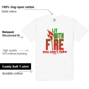 LIT WITH FIRE Shirt to match El Vuelo 3s features