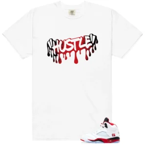 Shirt To Match Fire Red Black Tongue Hustle Drip Graphic