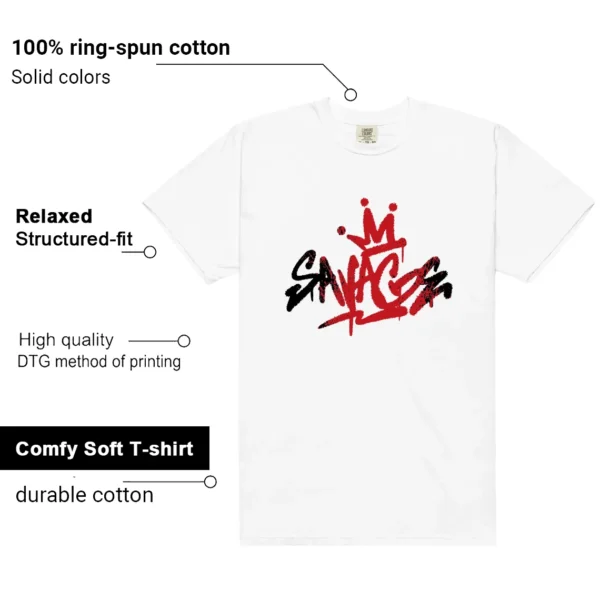 Shirt To Match Fire Red Black Tongue Savage Graphic features