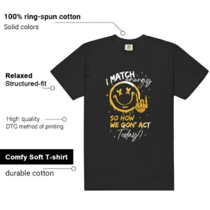 Shirt To Match Tokyo 5s 2025 Match Energy Graphic features