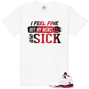 Sick Kicks Shirt to match Fire Red Black Tongue