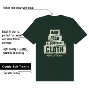 WMNS Pro Green 1s Built Different Matching Shirt features