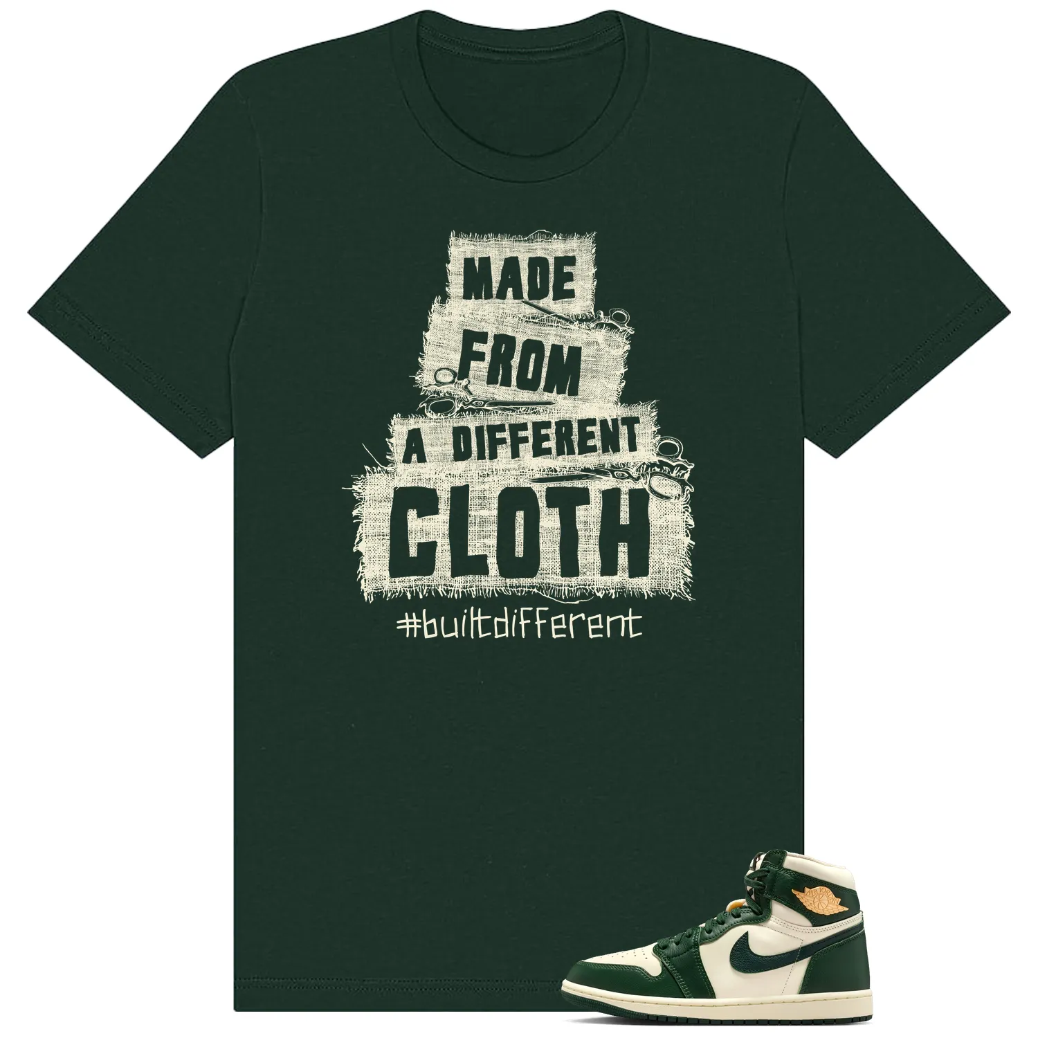 WMNS Pro Green 1s Built Different Matching Shirt