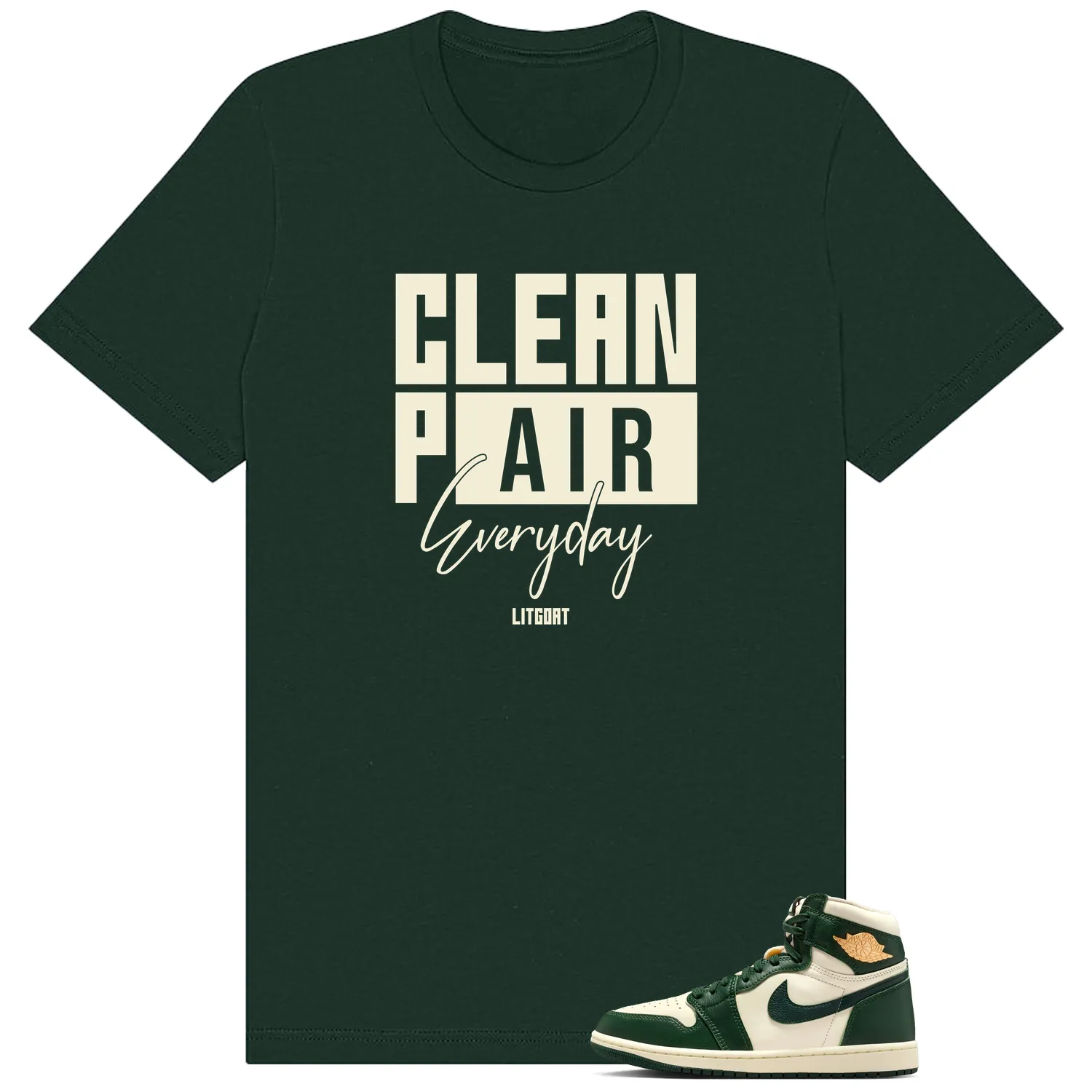 WMNS Pro Green 1s Clean Pair Match Shirt