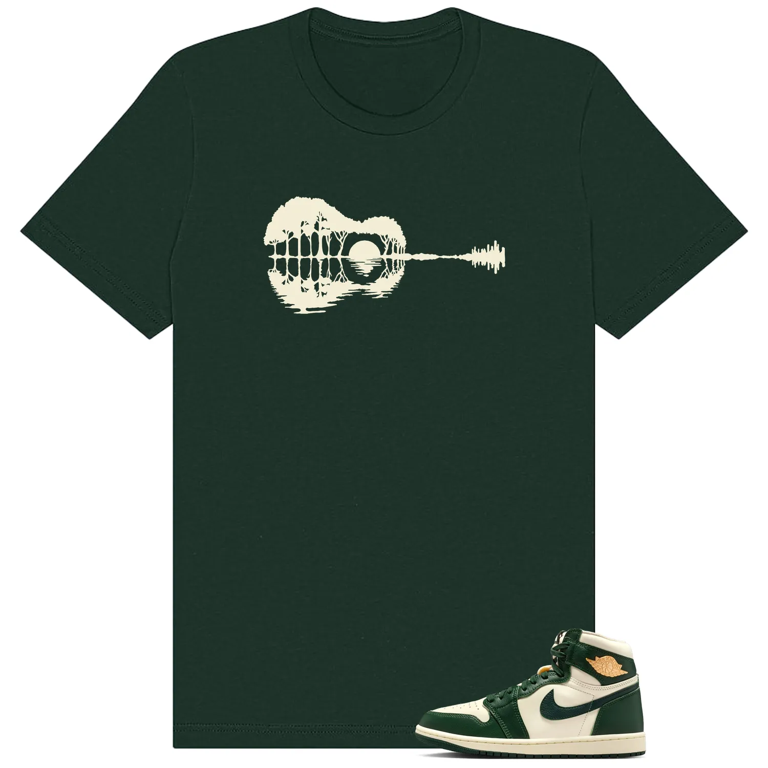 WMNS Pro Green 1s Guitar Matching Tees
