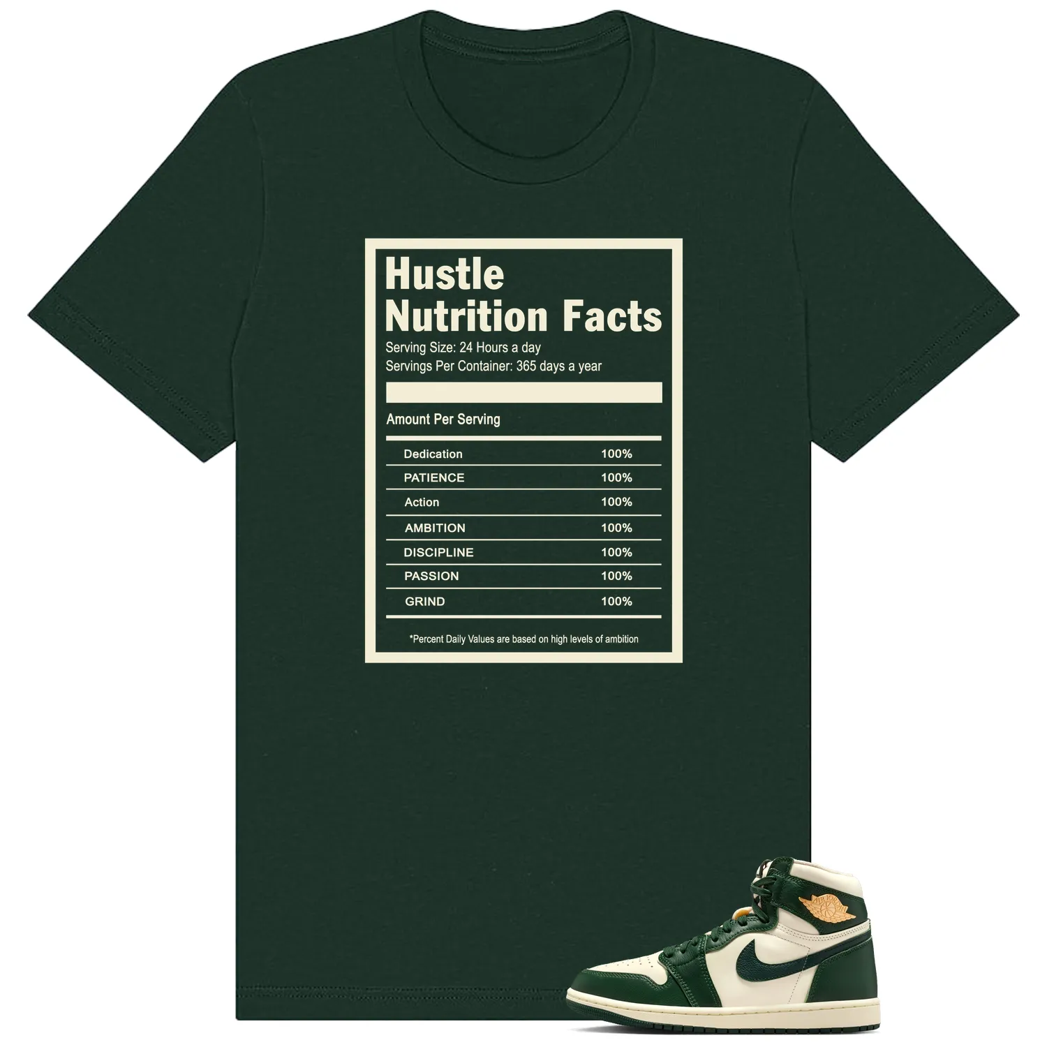WMNS Pro Green 1s Hustle Facts Matching Shirt