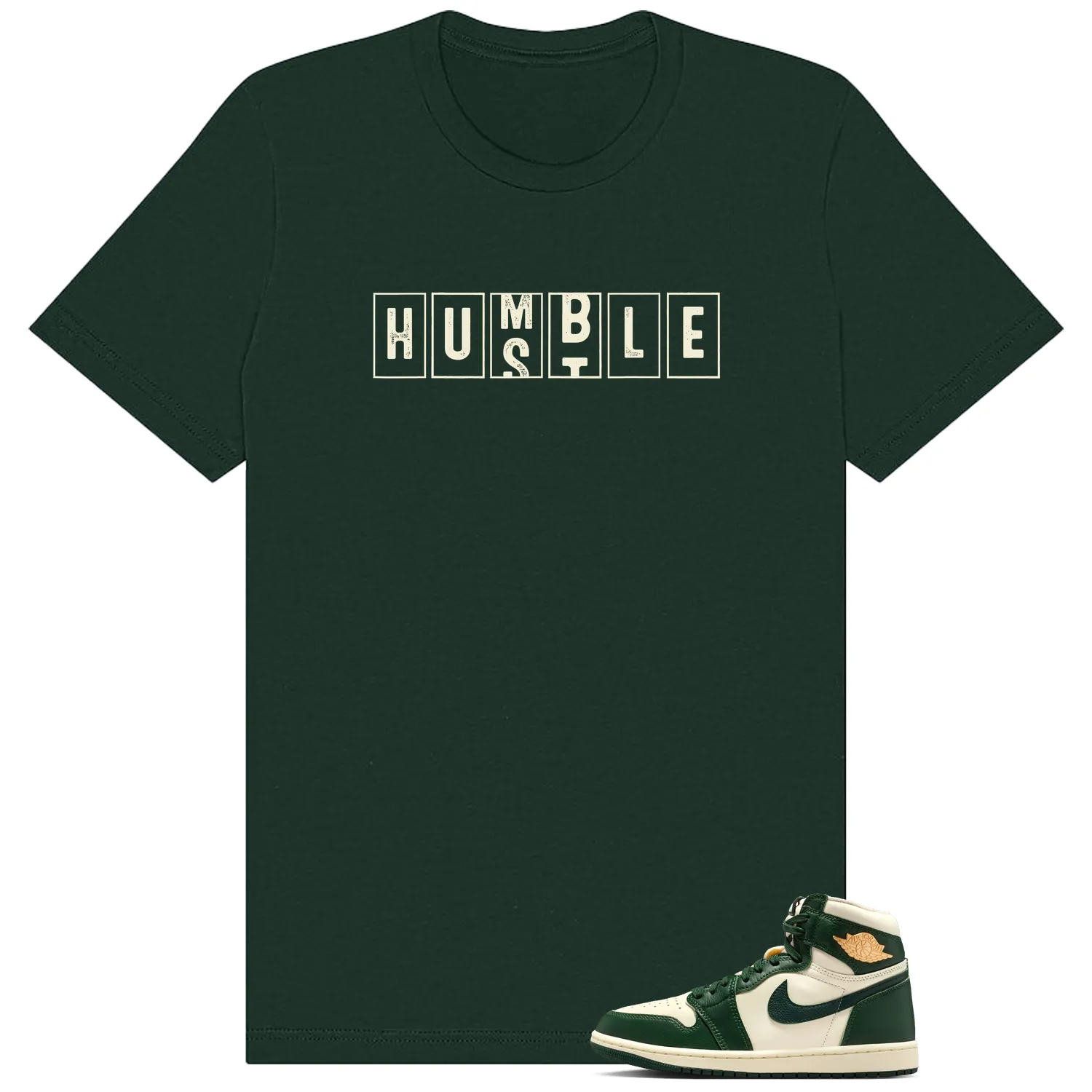 WMNS Pro Green 1s Hustle Humble Match Shirt