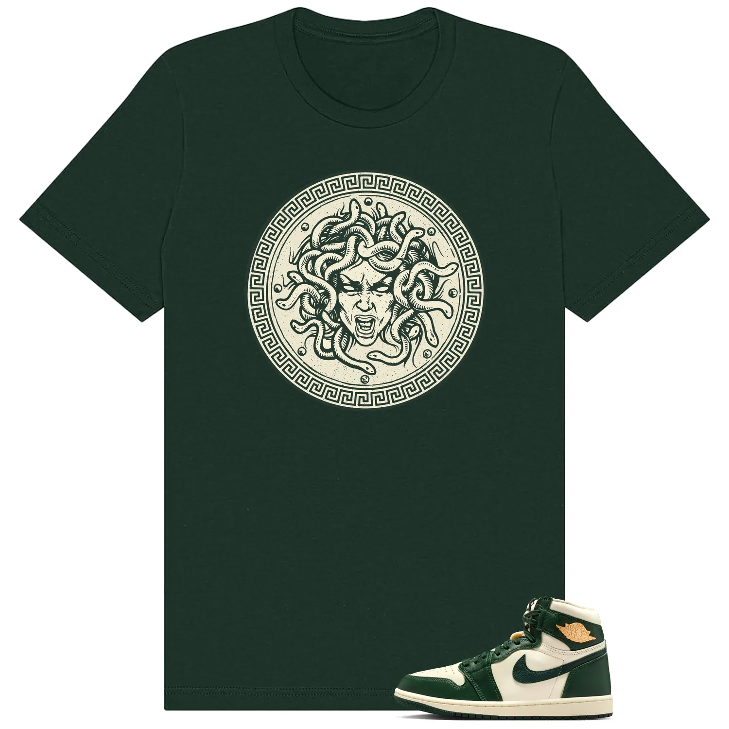 WMNS Pro Green 1s Medusa Matching Shirt