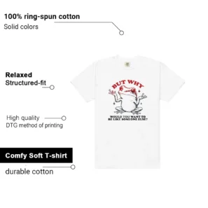 But Why Tee to Match Air Jordan 8 Retro Bugs Bunny features